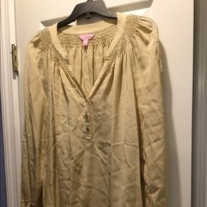 Lilly Pulitzer Elsa silk blouse xl